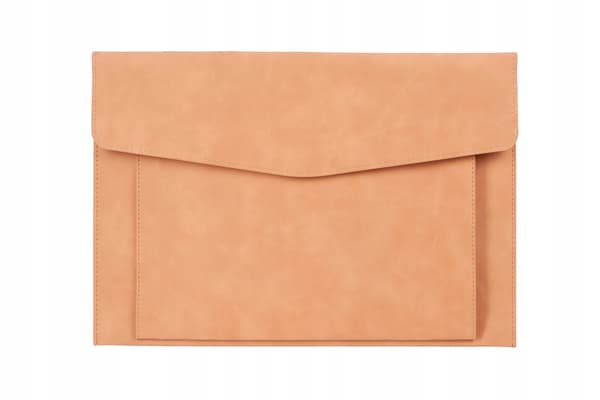 A4-mappe med lomme, beige nubuck 4352