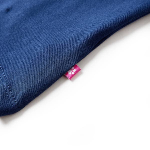 Børne langærmet T-shirt, marineblå, 92