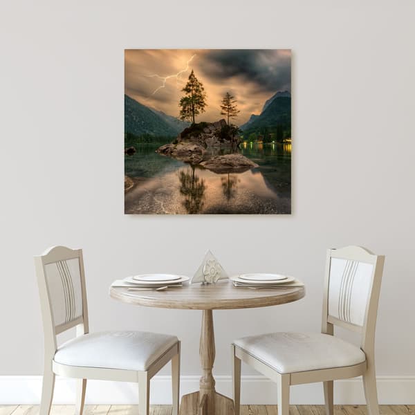 Lærredstryk Natur Storm 90x90 cm
