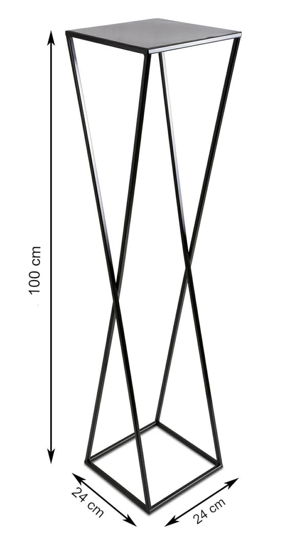 Modernt stående blomsterställ 100cm svart