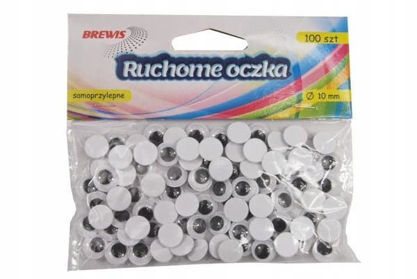 Øjne til maskotter/dukker til at sætte på, runde, 1 mm diameter, sorte