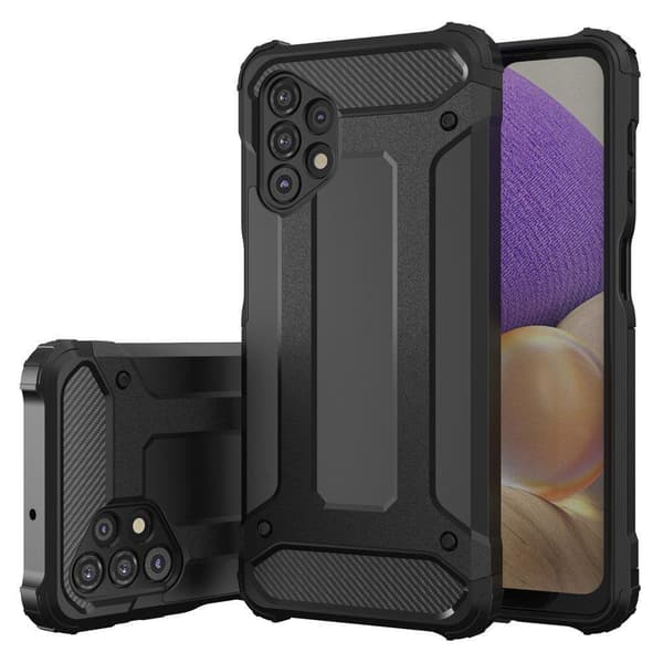 Samsung Galaxy A73 Hybrid Pansercover - Sort
