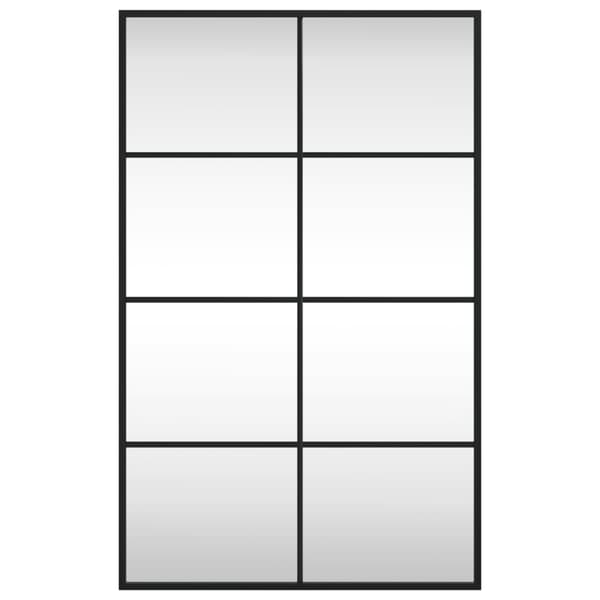 vidaXL Väggspegel, svart, 50x80 cm, rektangulär, järn