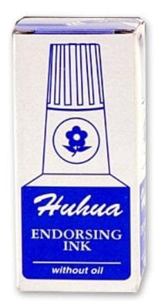 Blå stempelblæk 30 ml