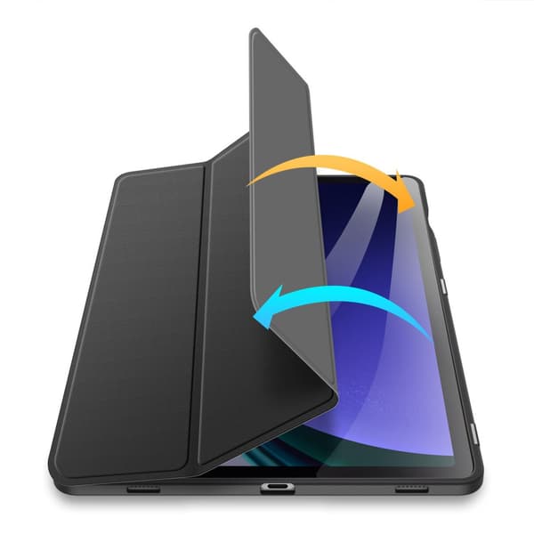 Etui til Samsung Galaxy Tab S10 Lite / S10 FE / S9 FE, Dux Ducis TOBY, sort