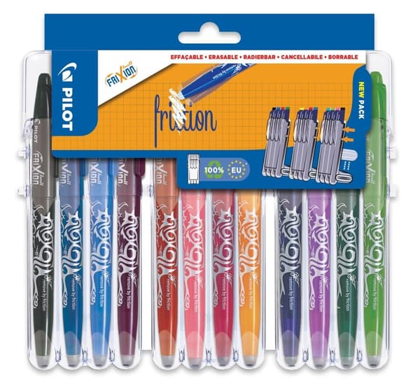 FriXion 0,7 kuglepen 12 farver PILOT