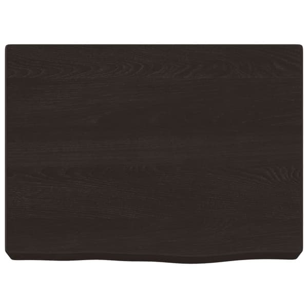 vidaXL hylde mørkebrun 40x30x(2-4) cm egetræsfinish