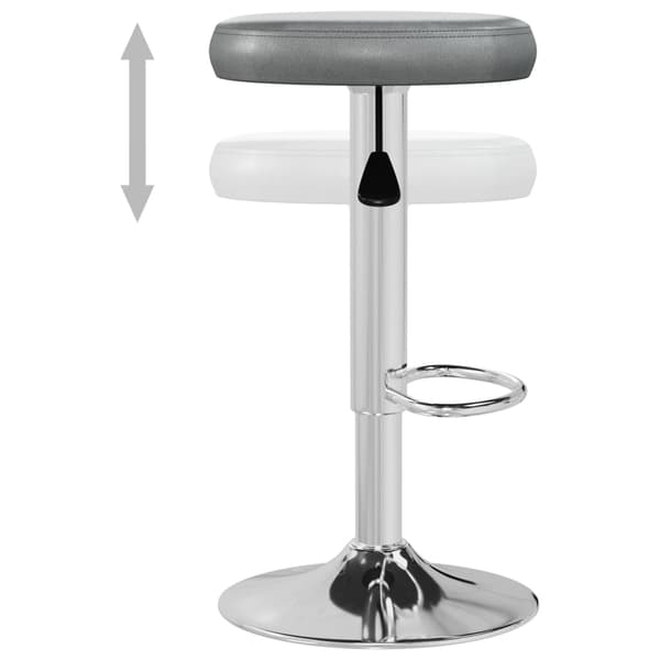 vidaXL Barstolar, set om 2, grå, konstläder
