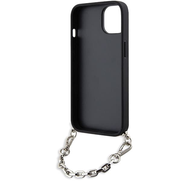 Karl Lagerfeld Saffiano Monogram Chain-etui til iPhone 14, sølv