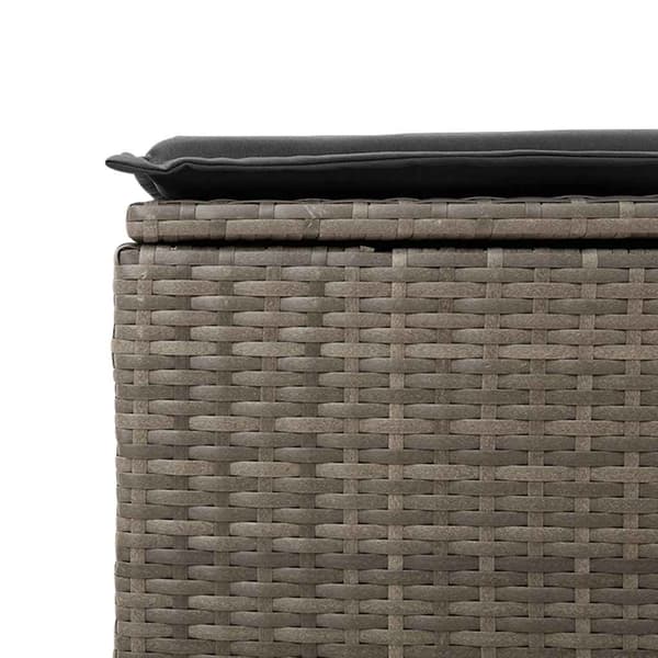 vidaXL 2-delt sofasæt med hynder, grå, polyrattan og akacie