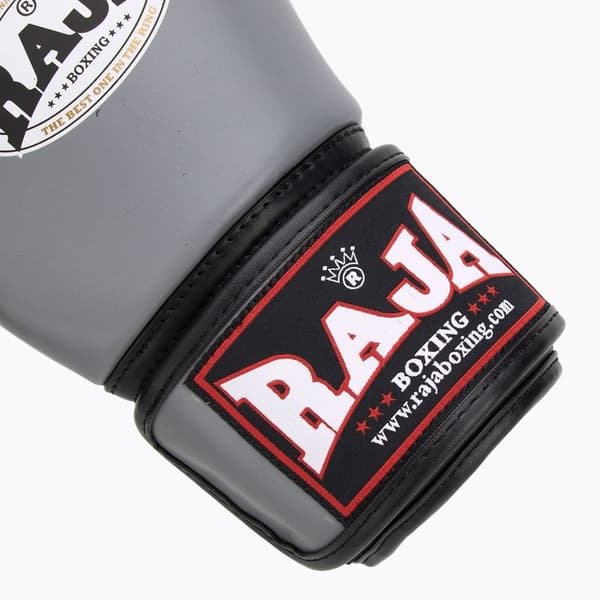 Raja Standard boksehandsker i syntetisk læder, grå 16OZ