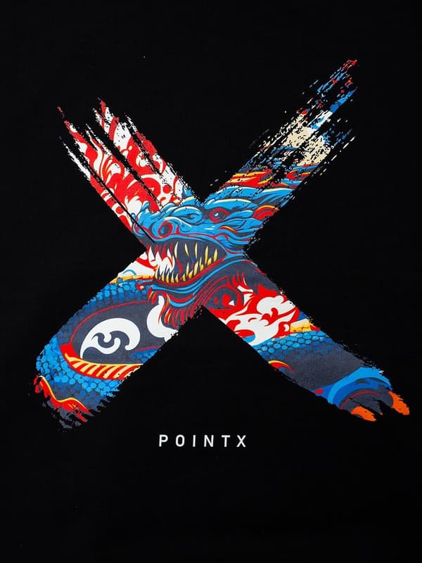 Oversized hættetrøje til mænd, Black Point X Dragon L