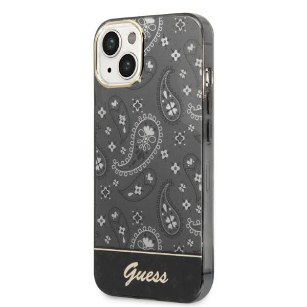 Guess Bandana Paisley-etui til iPhone 14 Plus, sort