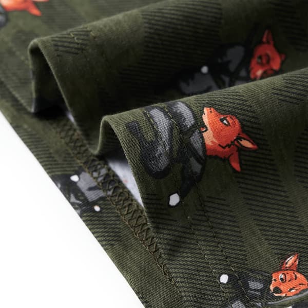 Barnpyjamas med lång ärm, khaki, 104