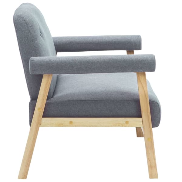 vidaXL 2-sits tygsoffa, ljusgrå