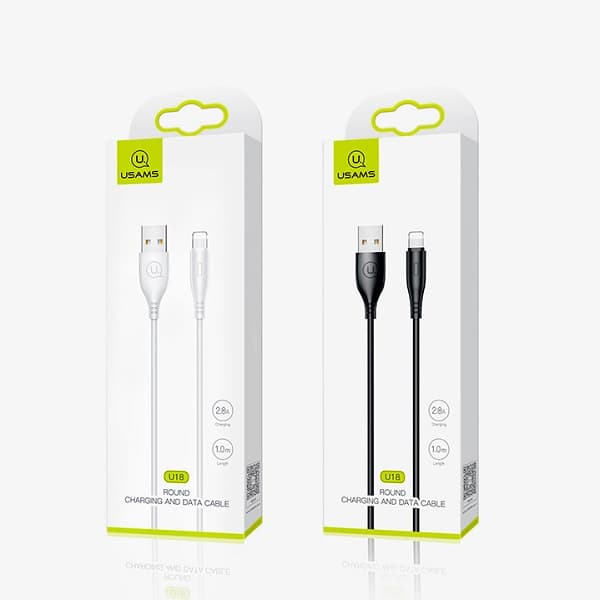 USAMS U18 USB-A til Lightning 2A hurtigopladerkabel 1m sort