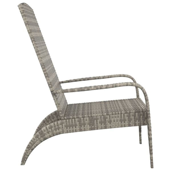 vidaXL Adirondack havestol, grå, polyrattan