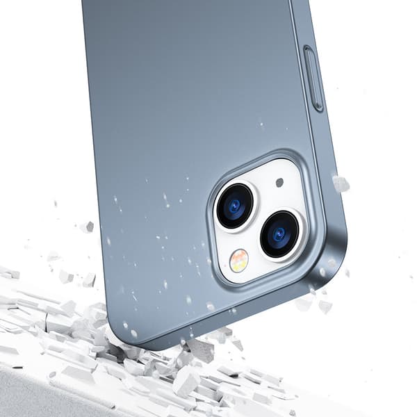 Skal för iPhone 13, bak- och framskal + härdat glas, grå