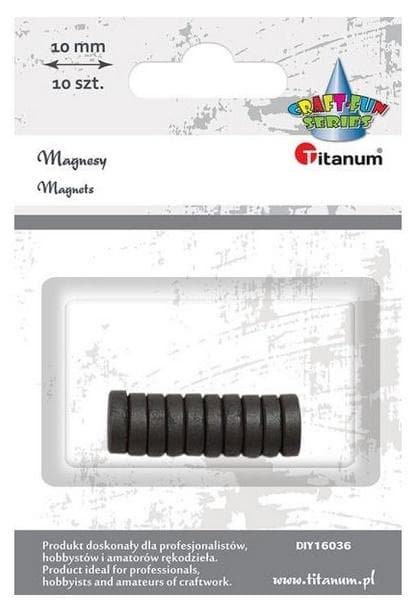 Runde sorte magneter 10 mm 10 stk.
