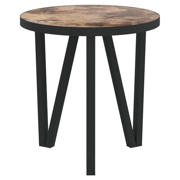 vidaXL tebord sort og gul Ø35 cm MDF