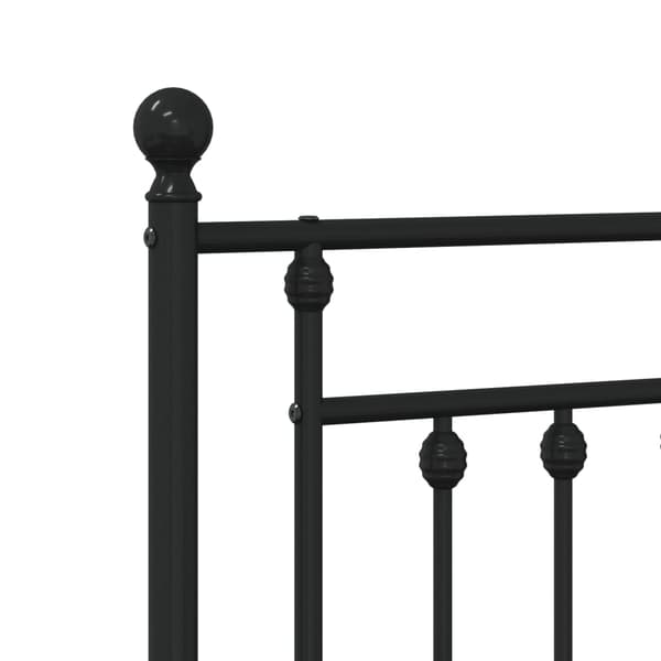 vidaXL metalsengegavl sort 120 cm