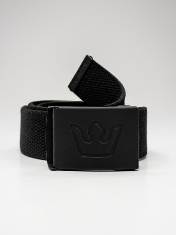 Jigga Wear Simple Crown Uni sort webbingbælte