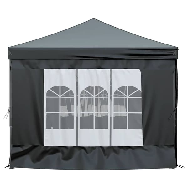 vidaXL foldbart festtelt med sider sort 3x6 m