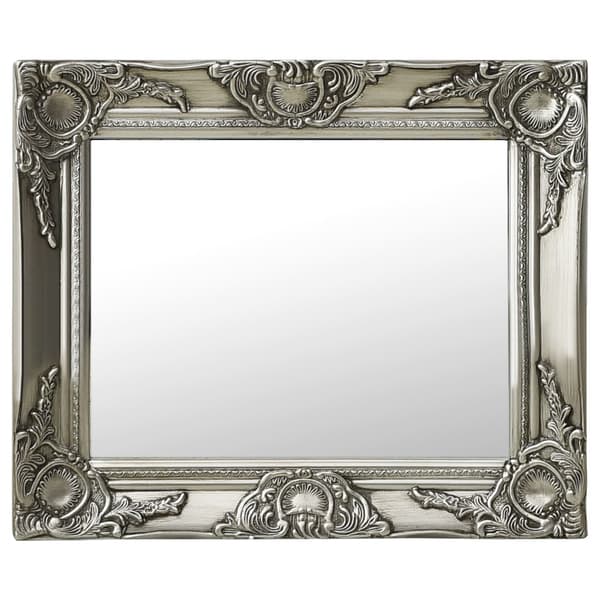 vidaXL Barock väggspegel 50x40 cm silver
