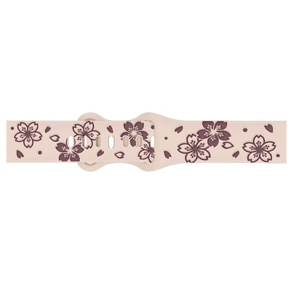 2x Universal Silikonerem 20mm, Sakura, Pink/Lilla
