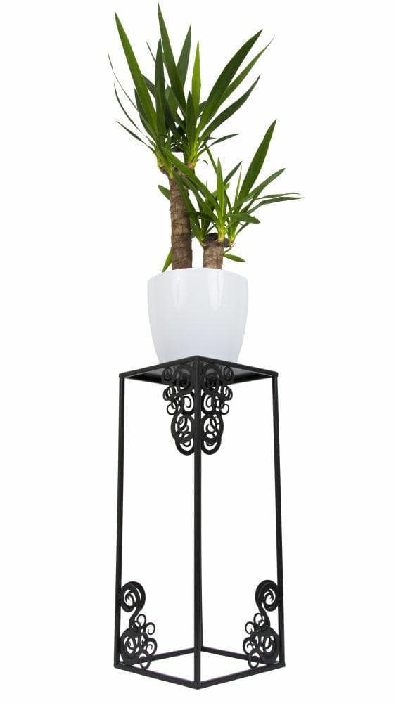 Modern stående blomställning 60 cm svart