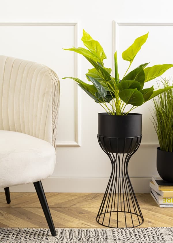 Stående blomsterställ med lock 46 cm LOFT