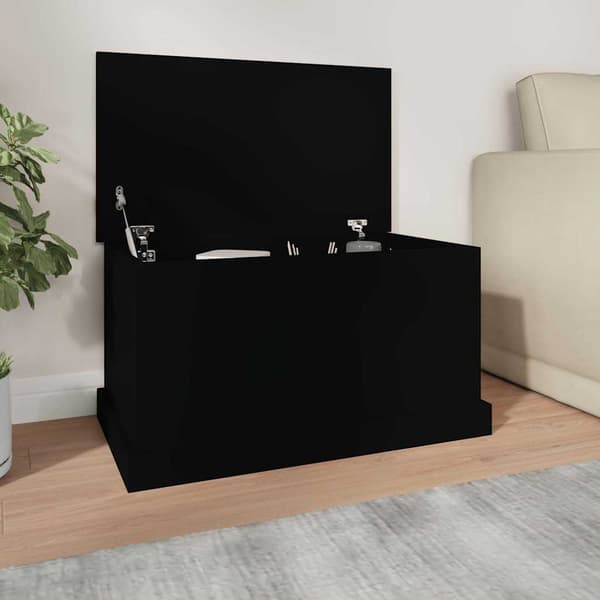 vidaXL kommode, sort, 70x40x38 cm, træbaseret materiale
