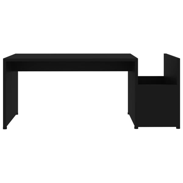 vidaXL sofabord, sort, 90x45x35 cm, spånplade