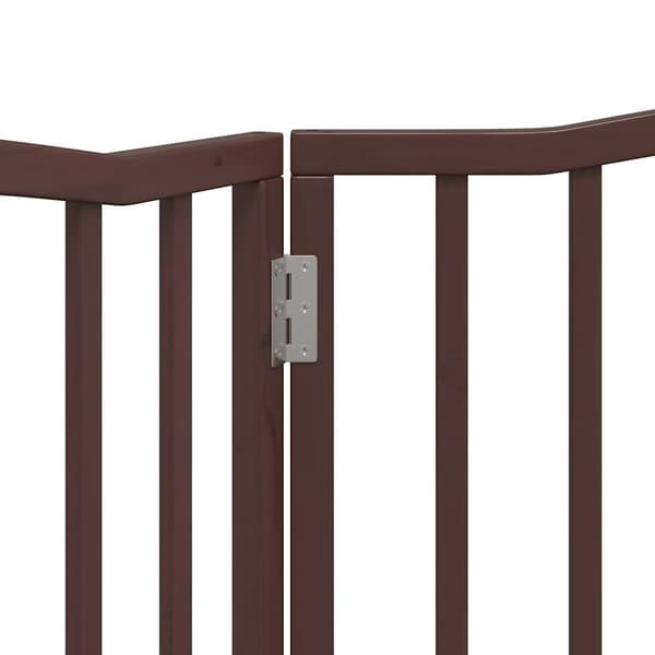 vidaXL foldbar hundegitter 2 paneler brunt egetræ 160 cm træ