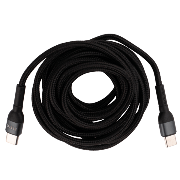 USB C-USB C-kabel 200 cm sort