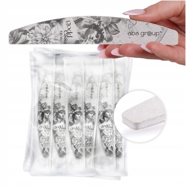 Aba Group SAFE PACKAGE HALF-MOON nagelfil 100/180 Small Line, STANDARD 50 st