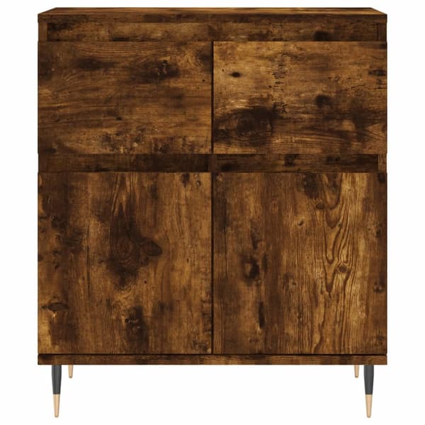 vidaXL kommode, røget eg, 60x35x70 cm, træbaseret materiale