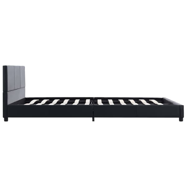 vidaXL sengestel sort kunstlæder 140 x 200 cm