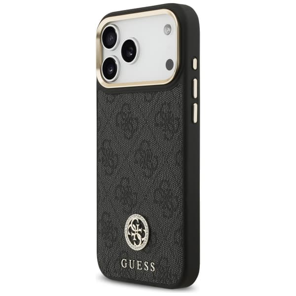 Guess 4G Strass Logo MagSafe-etui til iPhone 17 Pro Max, sort
