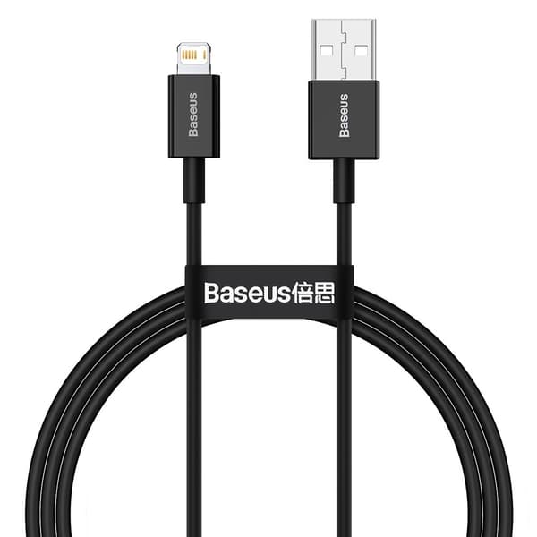 Superior-kaapeli iPhonelle USB - Lightning 2.4A 1m musta