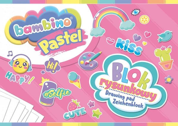 BAMBINO PASTEL ritblock. A4. 20 ark.