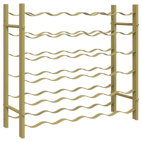 vidaXL 36 pullon viinipulloteline kultainen metalli