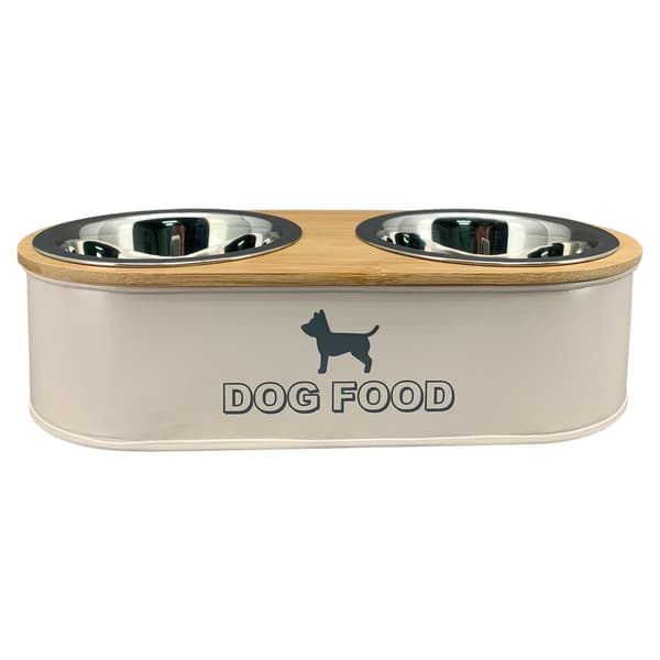 Dubbel hundmatskål