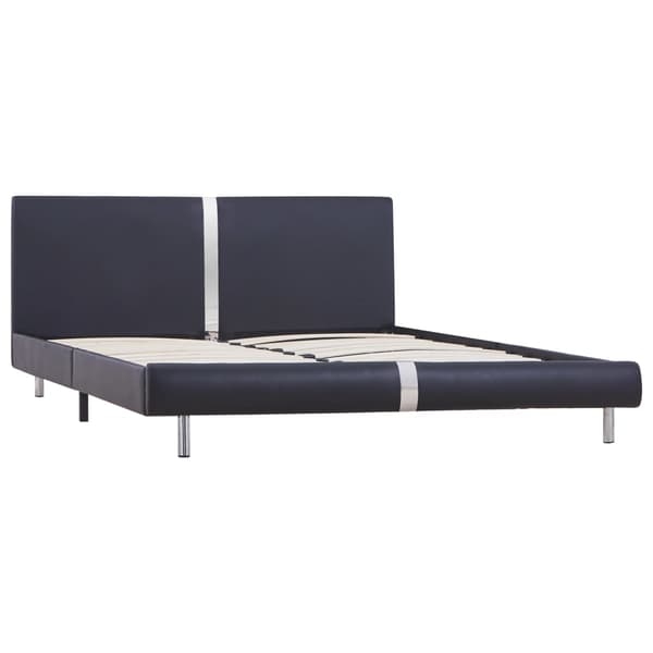 vidaXL sengestel sort kunstlæder 120 x 200 cm
