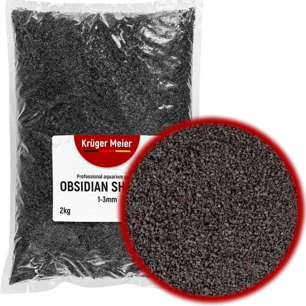 Kruger Meier Obsidian Shadow 1-3 mm - Akvaariosora 2 kg