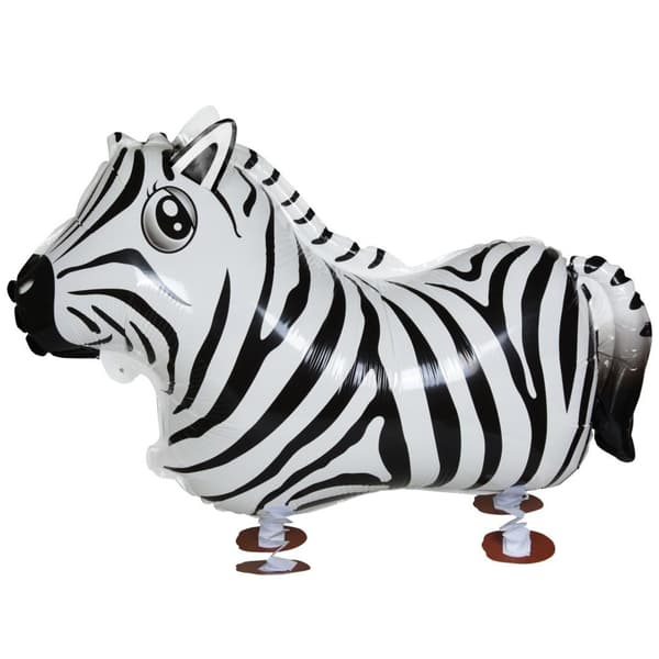 Gående zebra folieballon