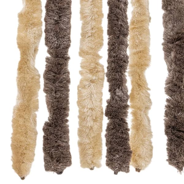 vidaXL Flugnät mörkbrun och beige 100x230 cm chenille