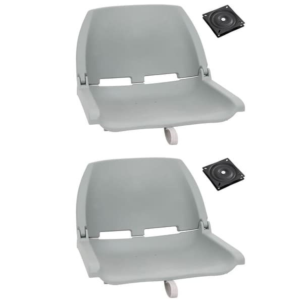 vidaXL foldbare bådsæder, 4 dele, grå