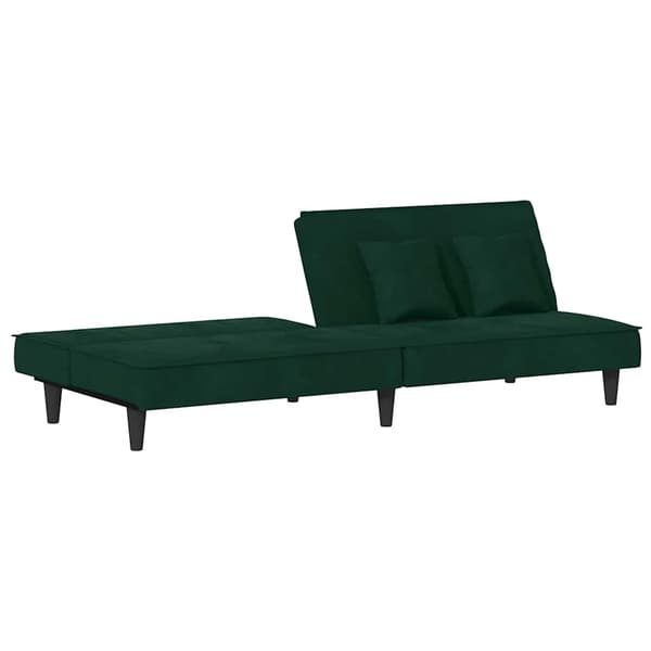 vidaXL sovesofa mørkegrøn fløjl