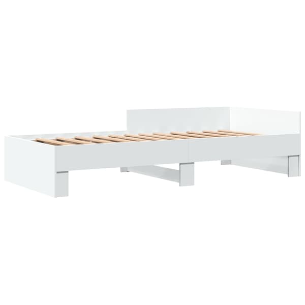 vidaXL Sängram vit 90x200 cm träbaserat material